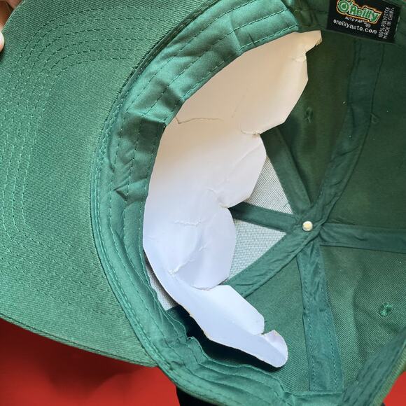 O’Reilly Auto Parts Green/ White Lettering Adjustable Snapback Hat Employee - Picture 11 of 11